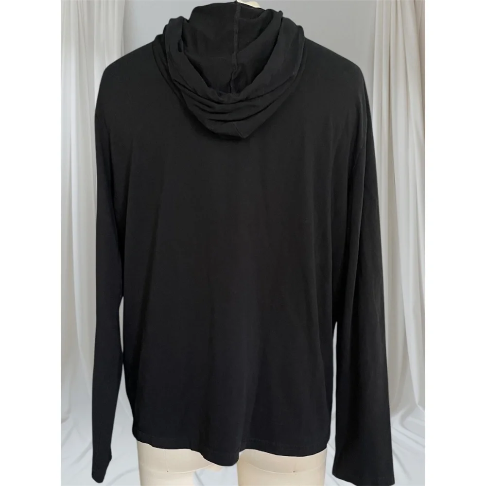 Polo Ralph‎ Lauren Mens Large Black Hoodie Cotton T-shirt